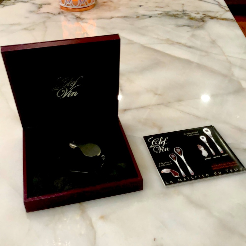 Clef du Vin ages wine to enhance the aromas and flavors.  This one is new.